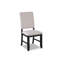 Revêtement en tissu à hauteur standard de style transitionnel avec chaises cloutées 2 pièces