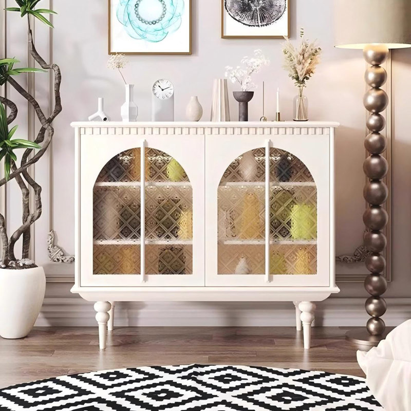 Buffet en bois massif blanc, Blanc