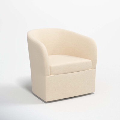 Lesia Upholstered Swivel Barrel Chair