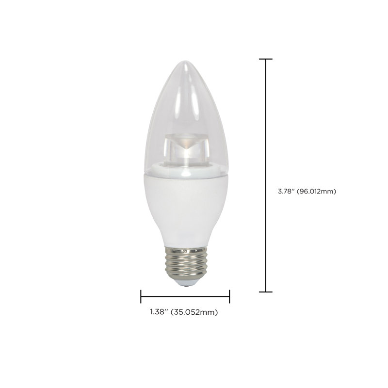 3.5 Watt (40 Watt Equivalent), B11 LED, Dimmable Light Bulb E26/Medium (Standard) Base, 3000K