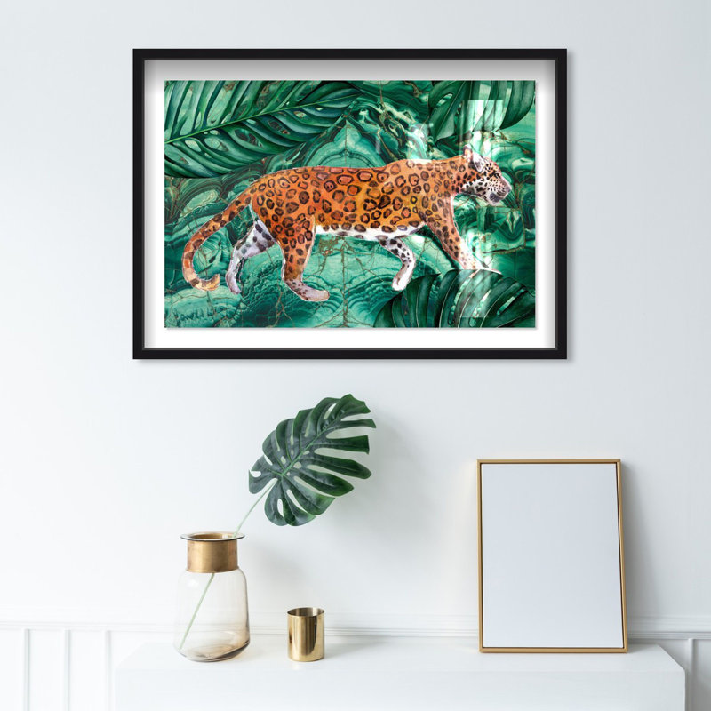 Cougar Jungle - Shadowbox, impression, H 30 po x l 45 po