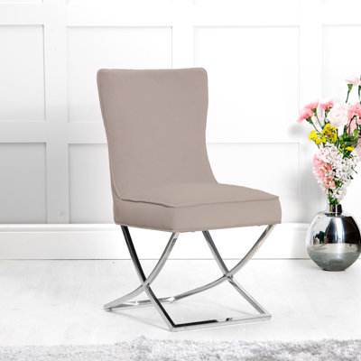Hove Dining Chair - Taupe Velvet 