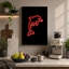 Neon Dolphin Leap Minimalist - Wrapped Canvas-574904926-574904912