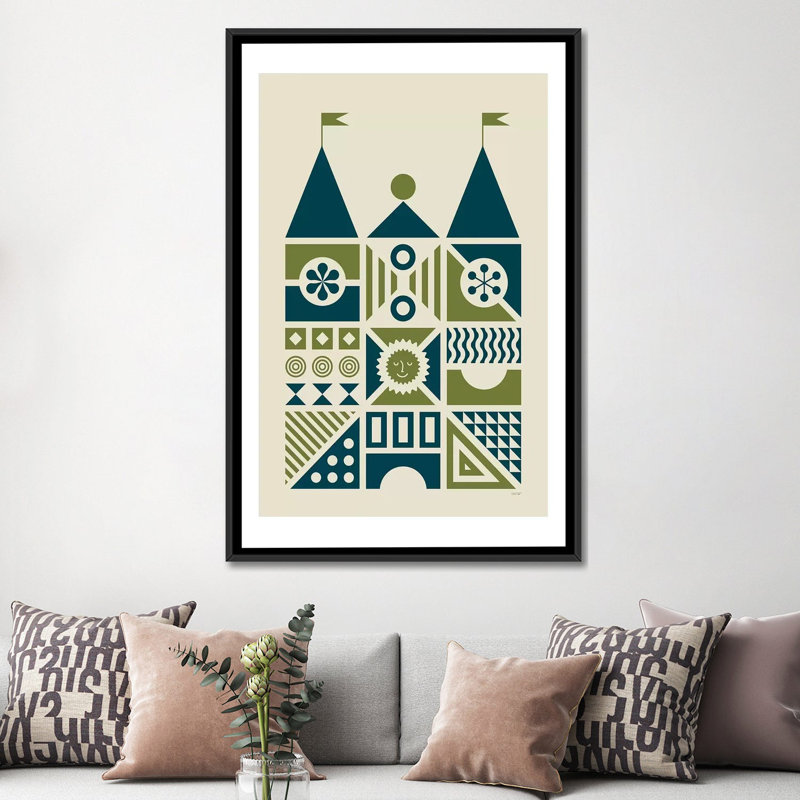 «House IV», impression sur toile, H 26 po x l 18 po x P 1,5 po, Toile avec cadre noir, Pas de tapis