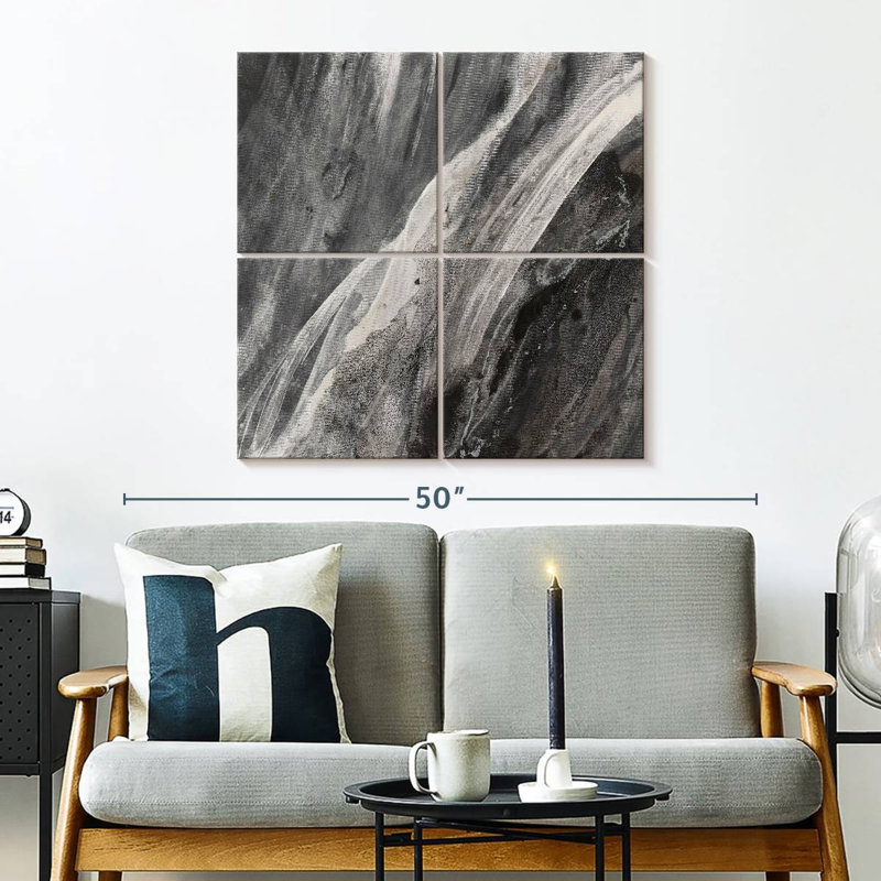 Avery Dark Grey Splash, 32" H x 32" W
