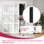 Porte coulissante et poignée en verre trempé givré blanc apprêté 3-Lite l 72 po x H 80 po-133215455