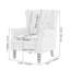 Fauteuil d'appoint à oreilles capitonné avec accoudoirs roulés et coussin épais rembourré gris clair Duward-1913283579