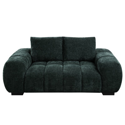 Chenille de conception classique - Structure, coussins en mousse confortables, assise profonde en bois confortable