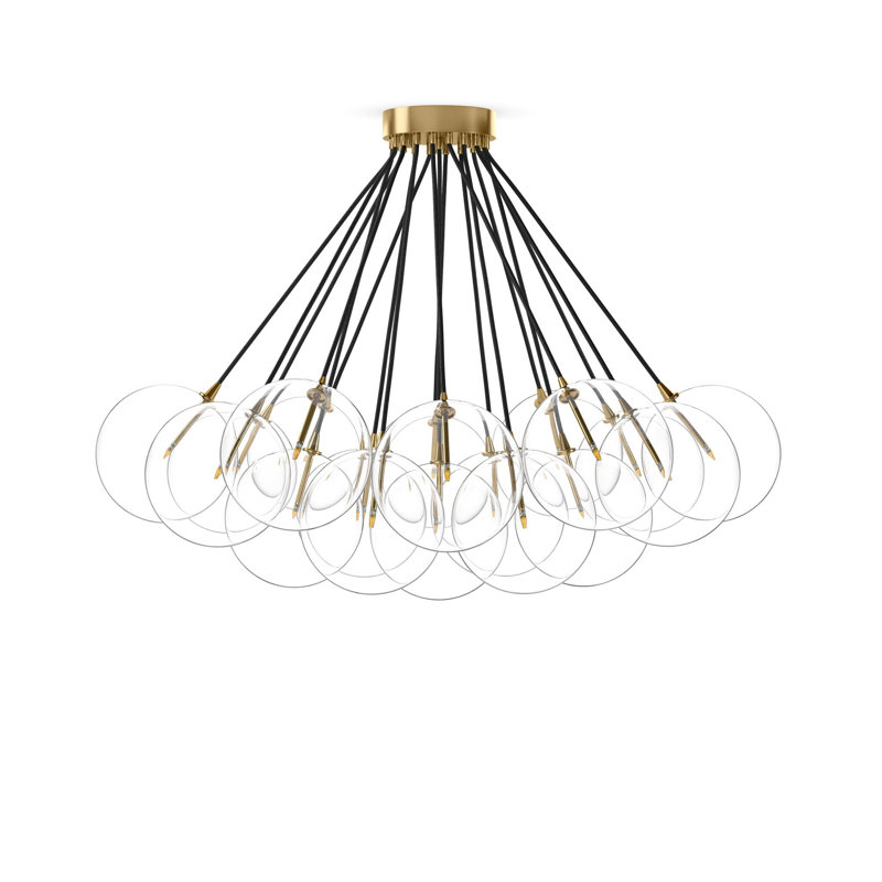 Cloud 19 - Light Chandelier, Brass