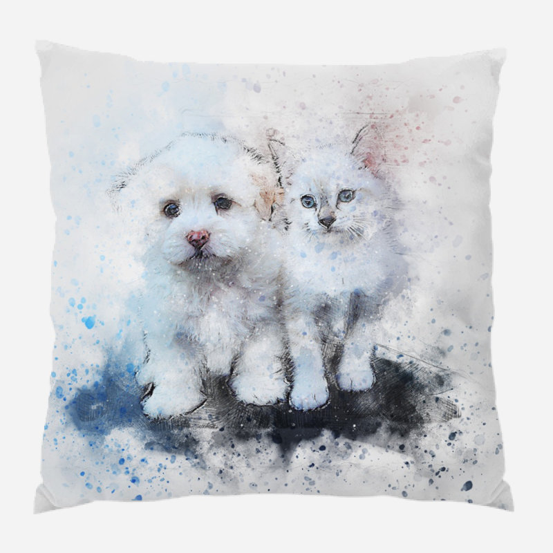 Outdoor Reversible Throw Pillow, Synthetic, Outdoor