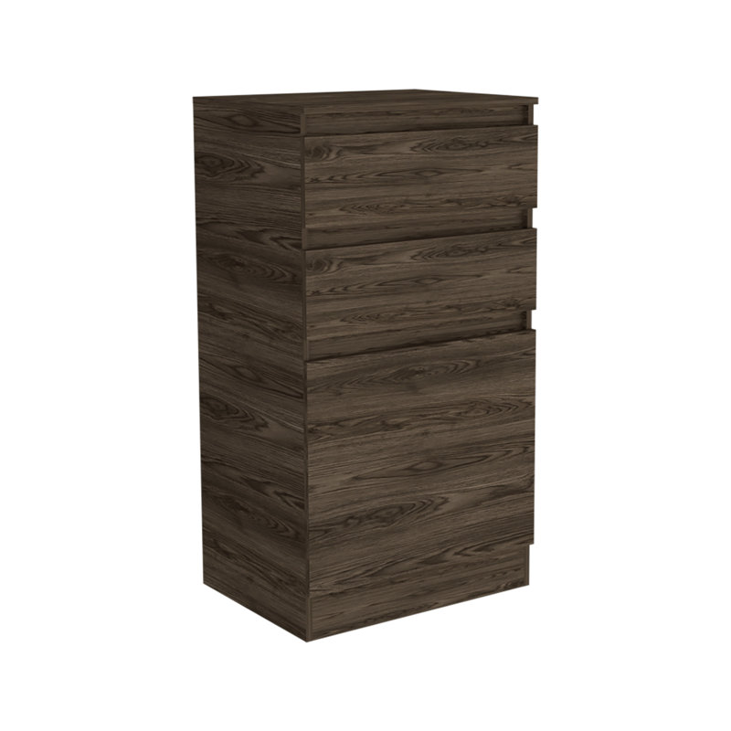 Commode standard 23 po à deux tiroirs brun
