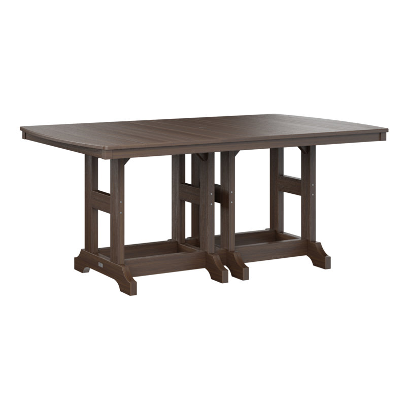 Table de bar rectangulaire Berlin Garden Garden Classic, Imbuia, H 39,5 po x l 72 po x P 44 po