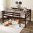 Full Size Rubberwood Raised Bed With Ladder-1810960493