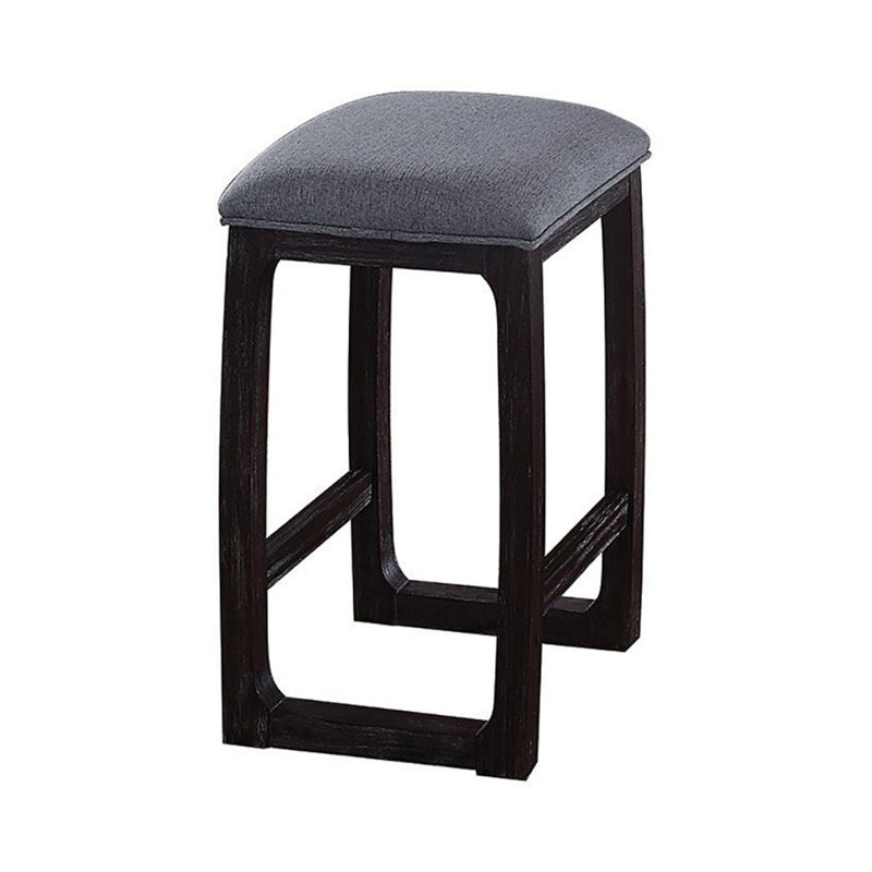 Tabouret de comptoir patiné espresso et gris