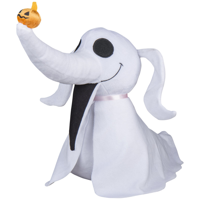 Zero Halloween Greeter avec le nez de Jack-O'-Lantern, H 18 po x l 14,17 po x P 7,48 po