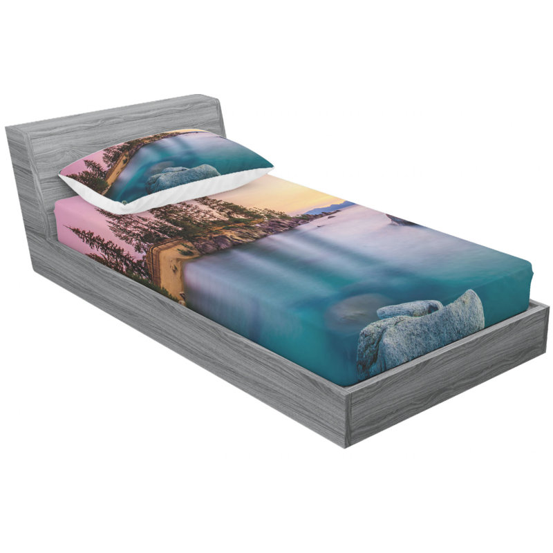 Microfiber Sheet Set, Twin Sheet Set with Fitted Sheet