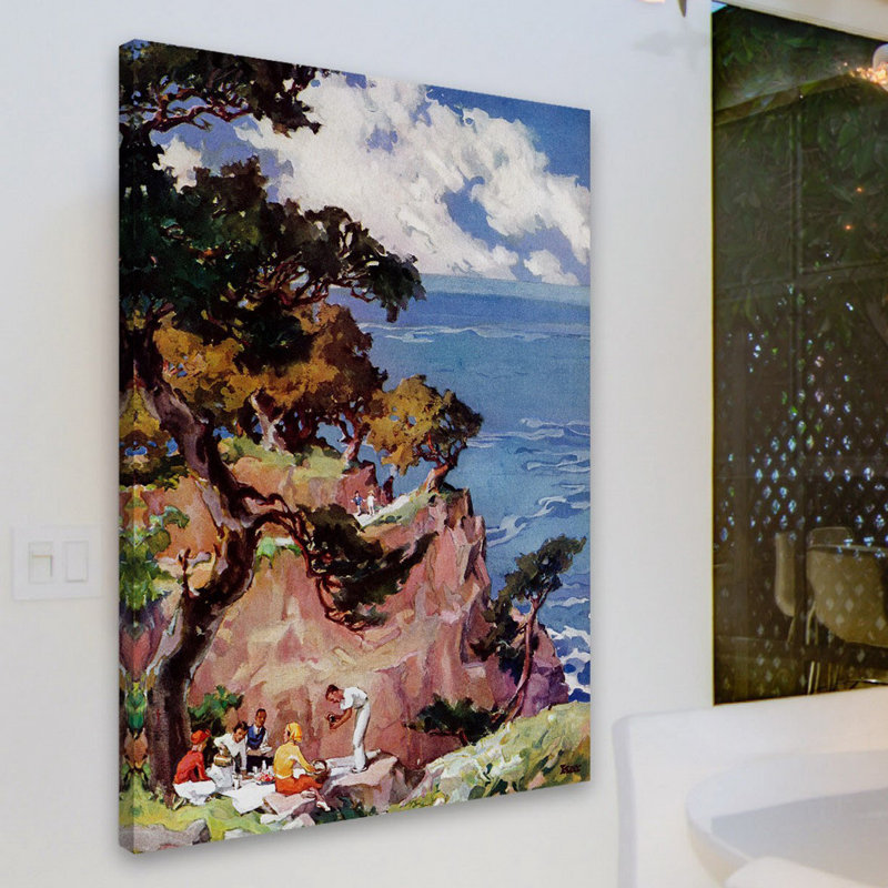 " Oceanside Picnic " by Curtis Publishing, 36" H x 24" W