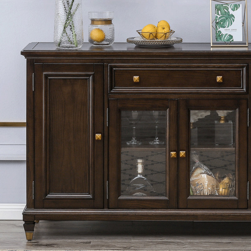 Buffet rétro en bois massif