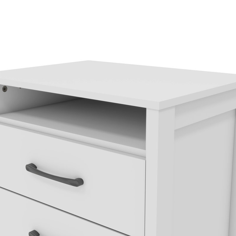 Allysyn Modern 3 Piece Bedroom Set, White