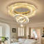Lustre rond en cristal à 3 niveaux-1837543842