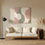 Abstrait formes 31, art mural en métal rose-303793557