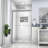 48" W X 76" H Semi- Shower Enclosure, Bypass Sliding, Brushed Nickel, Glass, Bathroom Enhancement Sliding Door 48"X76", Tempered Functional Addition