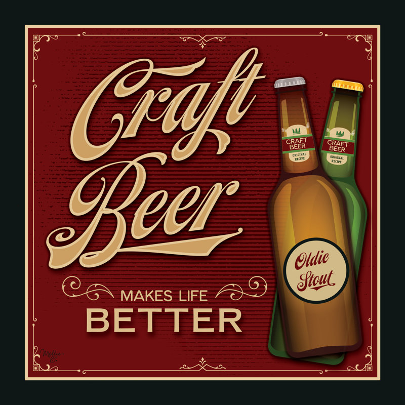 «Craft Beer Makes Life Better on Canvas» par Mollie B., H 12 po x l 12 po x P 1,25 po
