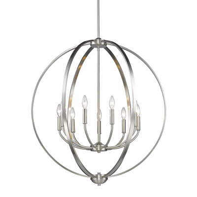 Petitt 9 - Light Steel Dimmable Chandelier
