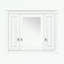 Armoire de salle de bain murale avec porte miroir et 4 tablettes-1105285710