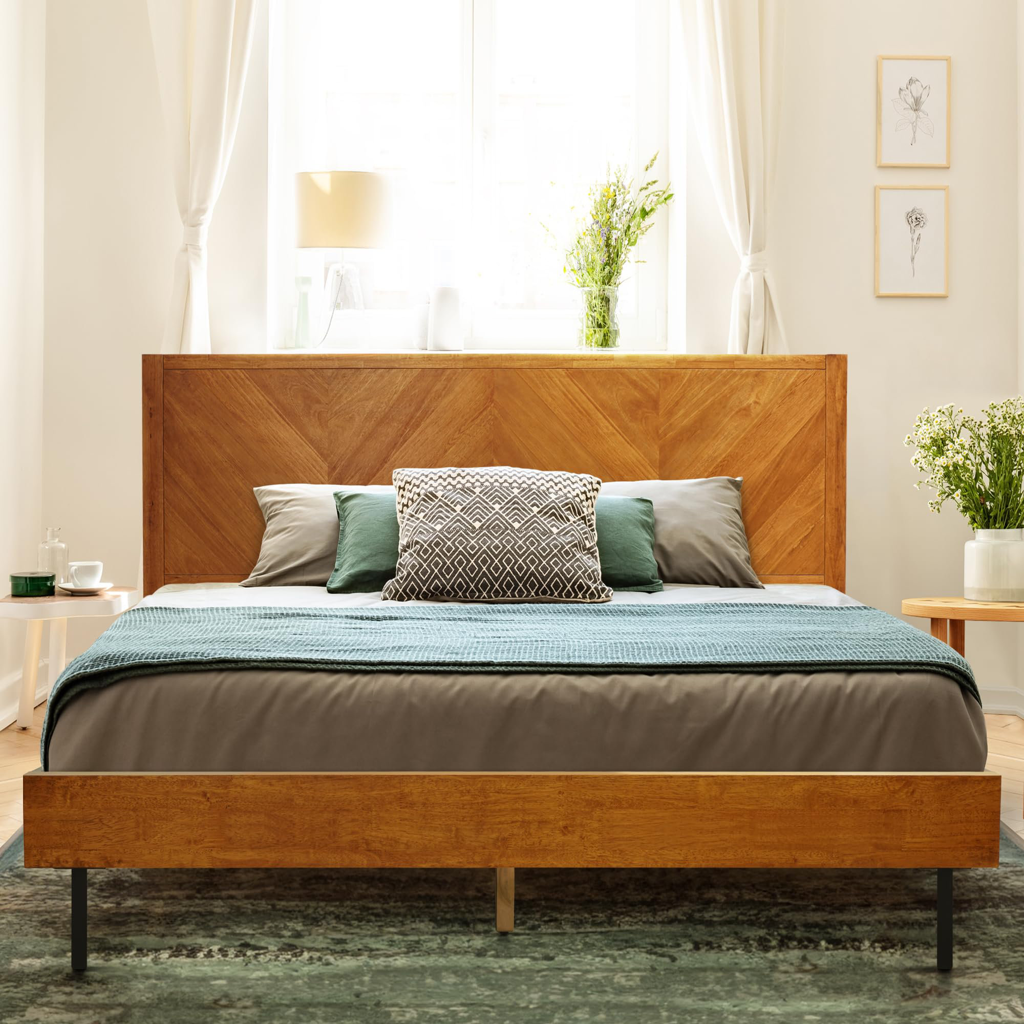 https://assets.wfcdn.com/im/74621736/compr-r85/2577/257736097/solid-wood-bed-frame-with-headboard-scandinavian-platform-bed-handcrafted-pattern.jpg