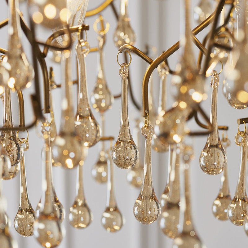 Christin 4 - Light Unique/Statement Chandelier, Aged Gold