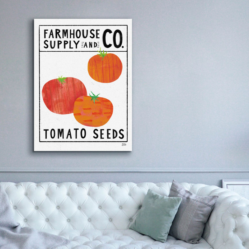 «Kitchen Garden Seed Packet 3» par Melissa Averinos, art mural sur toile, H 54 po x l 40 po x P 1,5 po