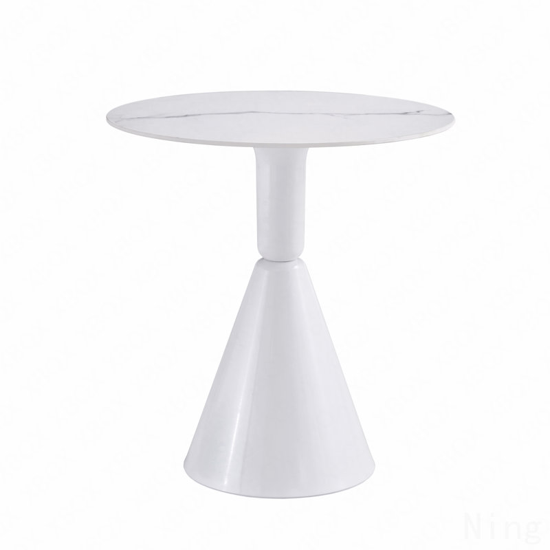 1-Piece Modern White Coffee Table Table, Simple Negotiation Table, Balcony Dining
