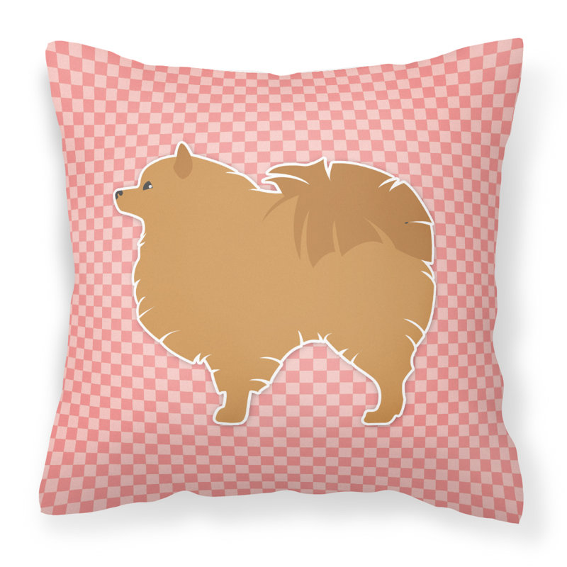 Coussin décoratif intérieur/extérieur carré poméranie, H 18 po x l 18 po x P 3 po, Rose