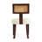 Mid Century Side Chair Farmhouse Dining Chairs With Woven Rattan Backrest