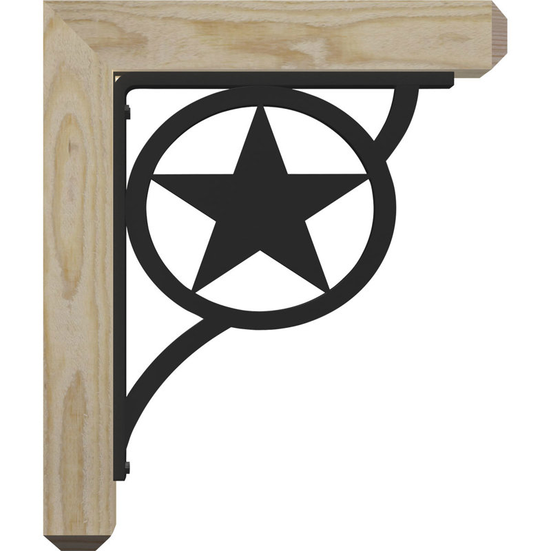 Support triple Ironcrest de 4 po Austin, H 20 po x P 18 po, Sapin de Douglas l 3 1/2 po x T 4 po (lisse)