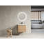 Meuble-lavabo mural avec lavabo | 24 x 18,81 x 20 | Contreplaqué | 1 pièce | Meuble-lavabo de salle de bain | Imitation de chêne | Conception murale peu encombrante-132280088
