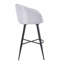 Swivel Upholstered Counter Stool with Metal Frame-1777160482