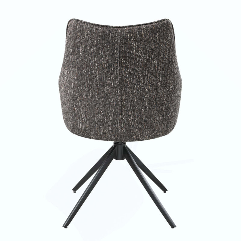 Ensemble de chaises d'appoint confortables en chenille avec pivot à 360 degrés, parfait pour les espaces de vie modernes et confortables