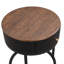 Table de chevet ronde avec tiroir, table de bout en bois de 19,68 po avec rangement, petite table ou salon, chambre à coucher et petits espaces