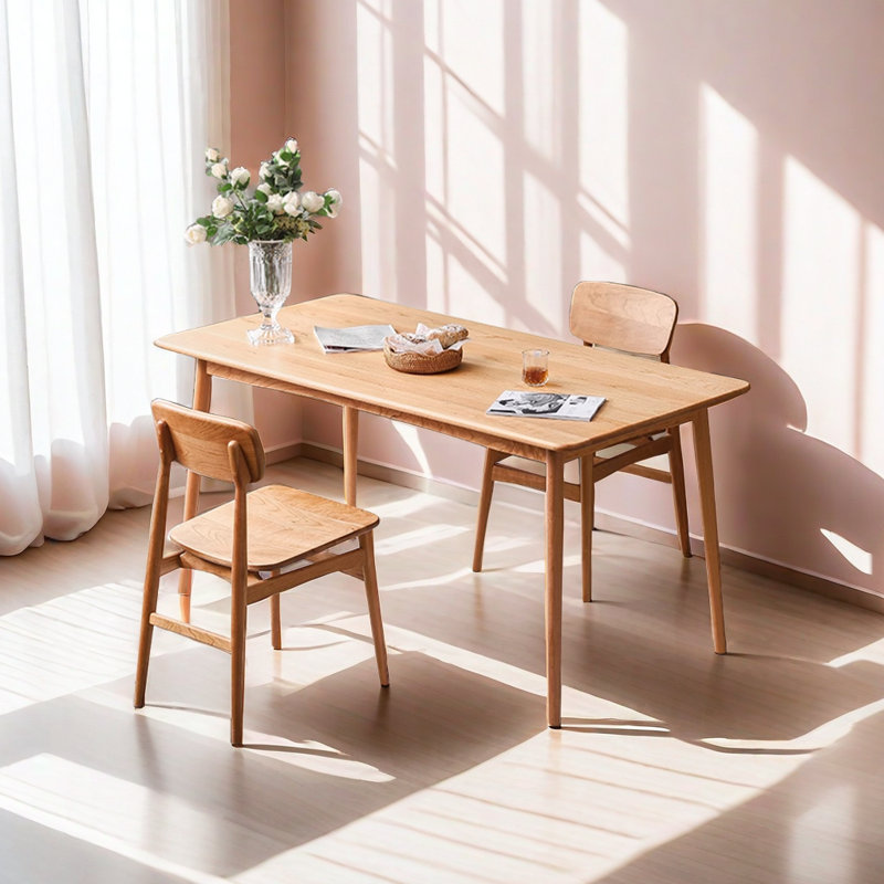 Table de salle à manger rectangulaire en bois massif All 31,5 po, H 29,5 po x L 63 po x l 31,5 po
