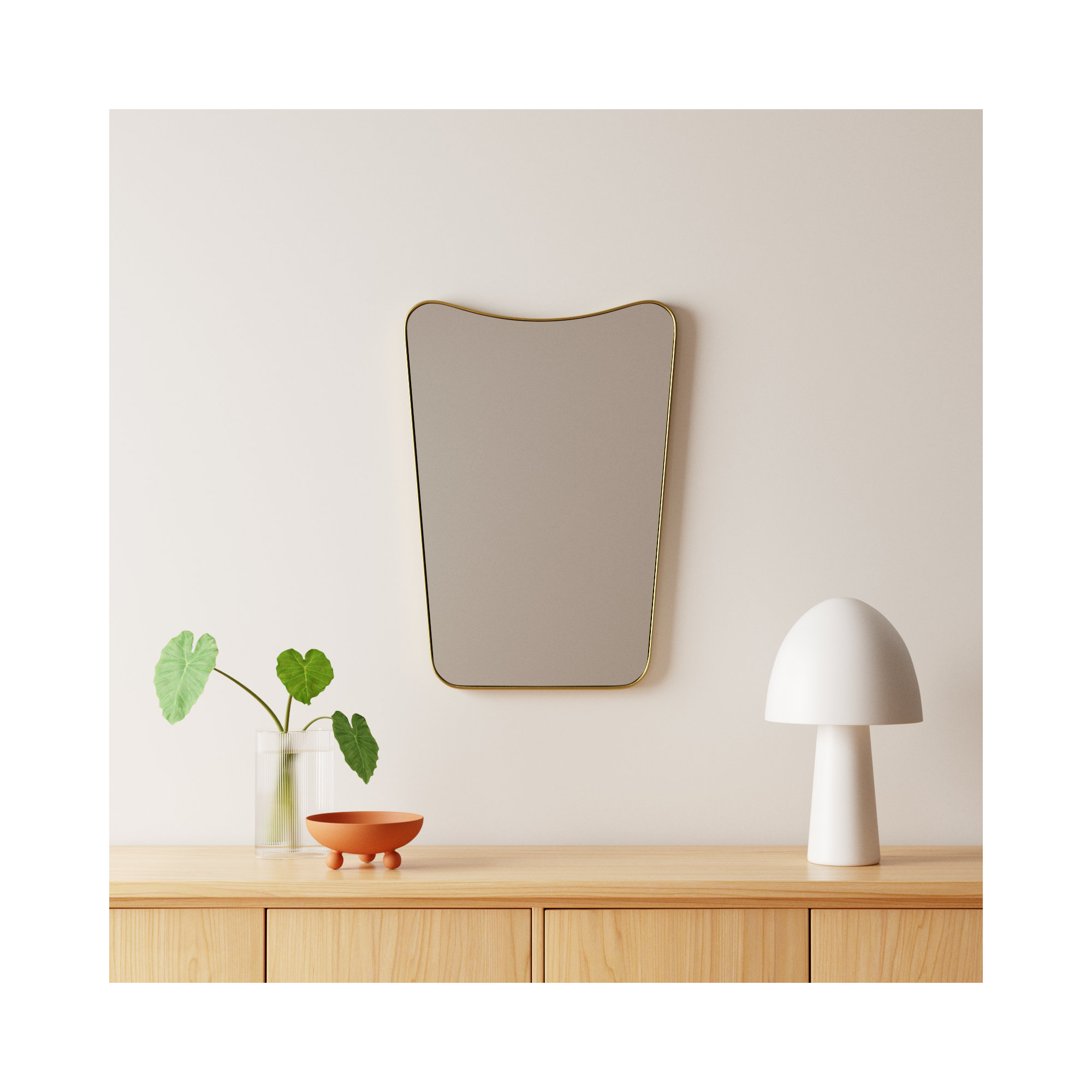 Beale Metal Asymmetrical Wall Mirror