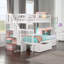 Lit superposé en bois avec escalier et tiroirs Ilariana-936315837-852980976