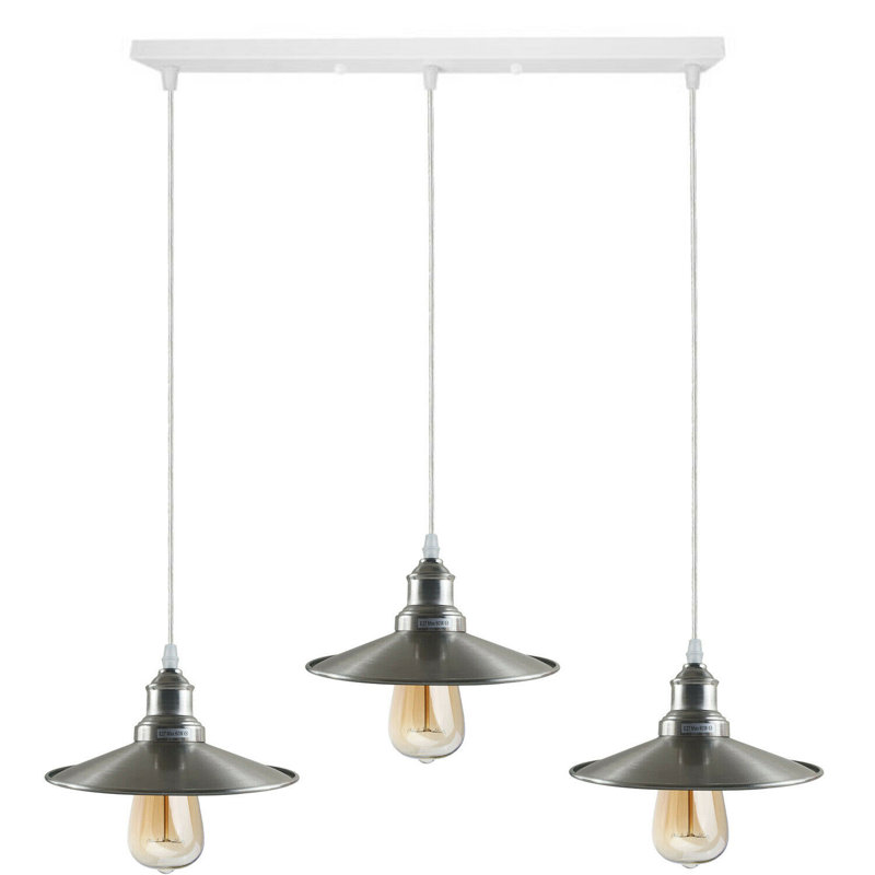 New Orleans 3 - Light Satin Nickel Kitchen Island Pendant
