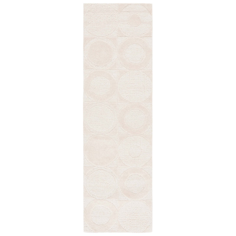 Caidan Hand Tufted Wool Pile Geometric Rug, Runner 2'3" x 8'