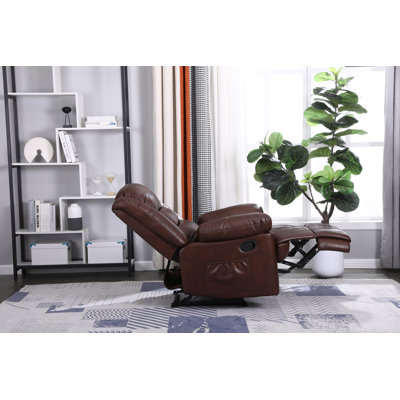 Celado 88.5cm Wide Faux Leather Standard Recliner