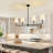 4-Light 47.63"  Modern Linear Kitchen Island Chandelier With Tapered Fabric Shades-1636739770
