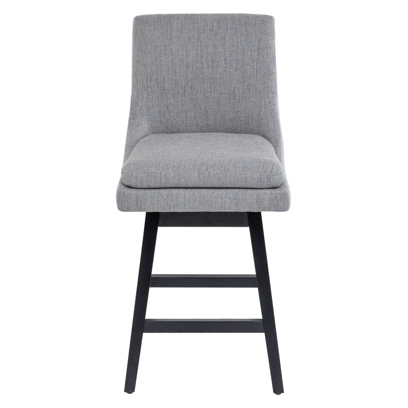 Lark Manor™ Counter Stools,26"360 Free Swivel Counter Height Bar Stools With High Back For Bar And Kitchen Island,Set Of 1,Performance Fabric In Charcoal Gray