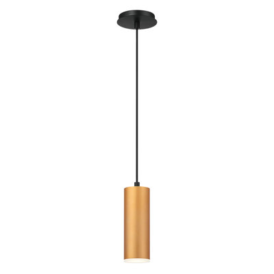 Luminaire suspendu cylindrique à 1 lumière DEL