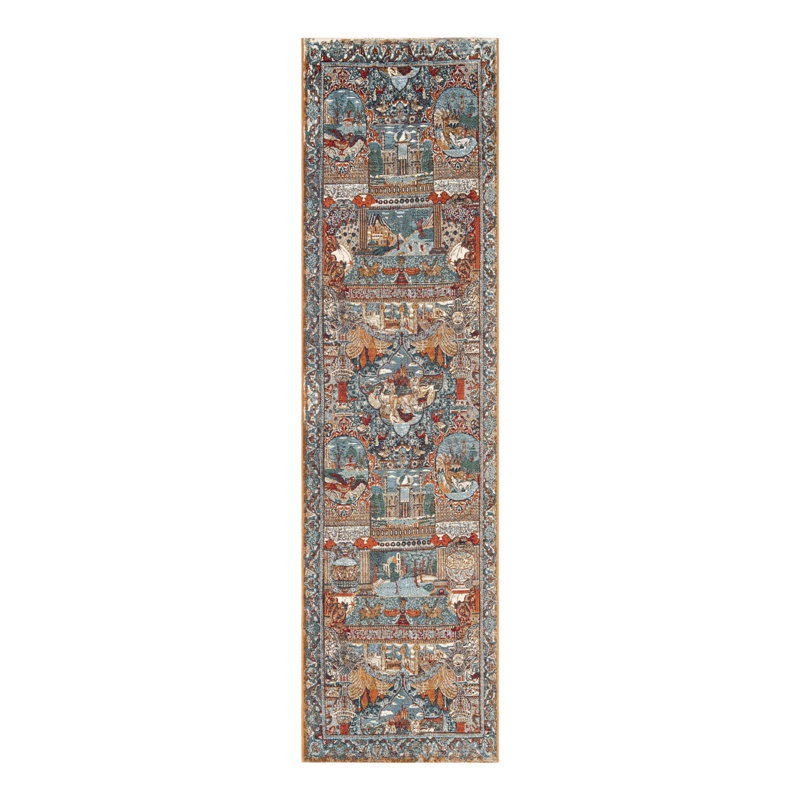 Indoor/Outdoor Traditional Area Rug, Runner 2'7" x 10'